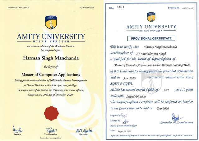 Master of Computer Applications