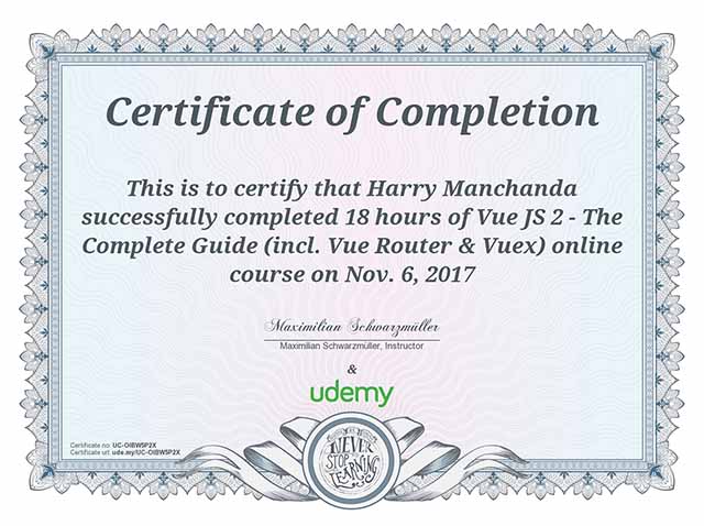 Vue.js 2 - The Complete Guide (incl. Vue Router & Vuex)
